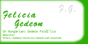 felicia gedeon business card